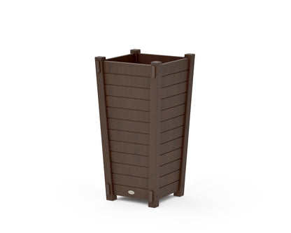 POLYWOOD Nautical Tapered Square Planter Box in Kona