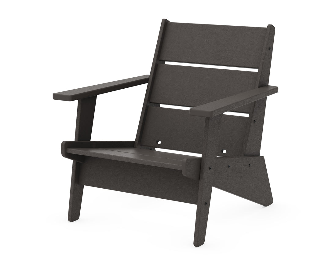 POLYWOOD Riviera Modern Lounge Chair Frame in Vintage Coffee