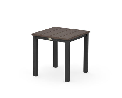 POLYWOOD Main Street 18" Side Table in Black / Kona