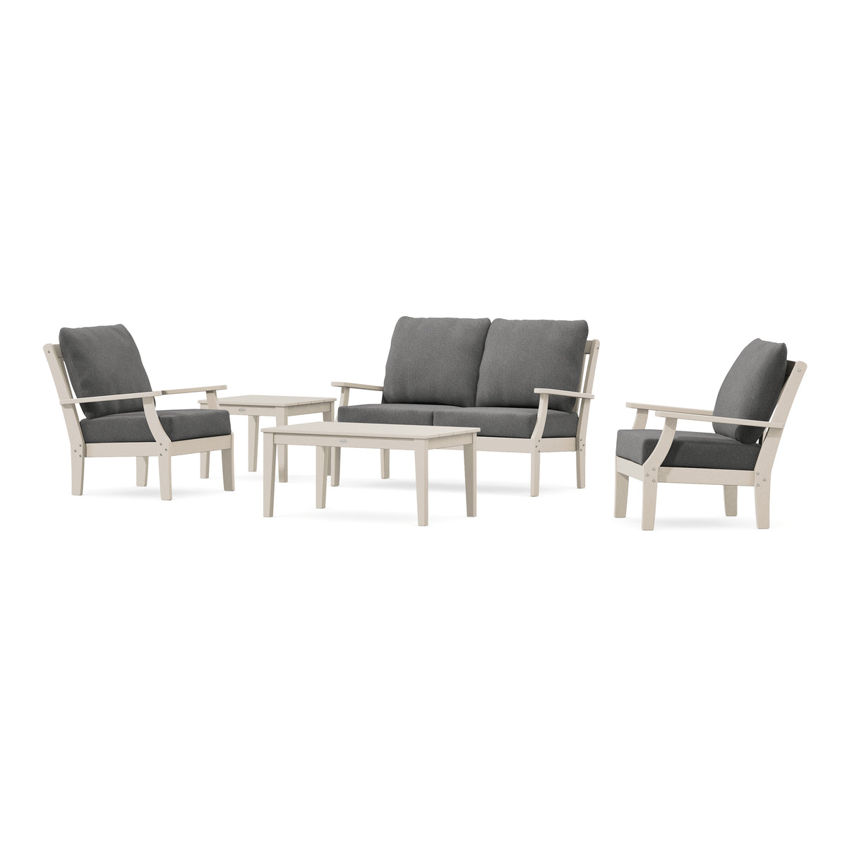 POLYWOOD Braxton 5-Piece Deep Seating Set in Sand