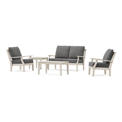 POLYWOOD Braxton 5-Piece Deep Seating Set in Sand