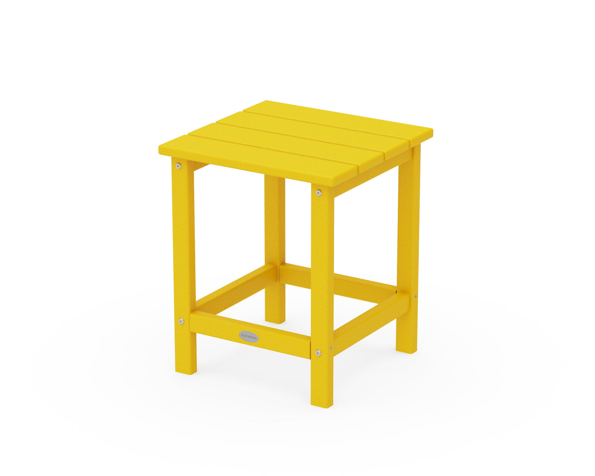 POLYWOOD Long Island 18" Side Table in Lemon