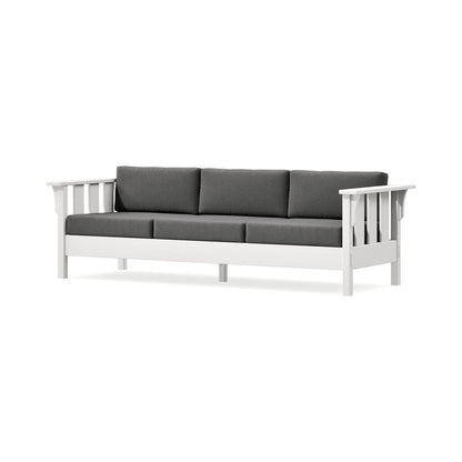 POLYWOOD Acadia Deep Seating Sofa in Vintage White / Ash Charcoal