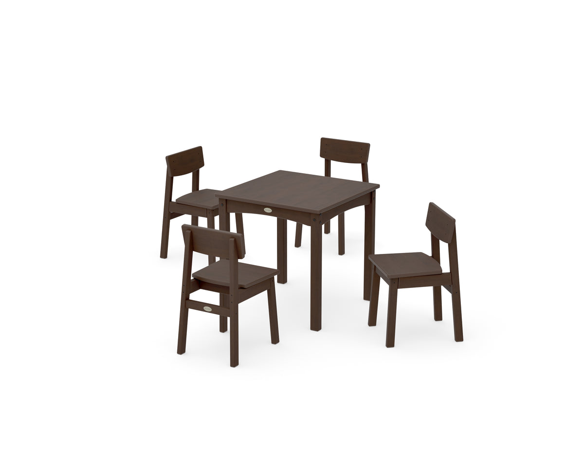 POLYWOOD Modern Studio Kids 5-Piece Dining Set in Kona
