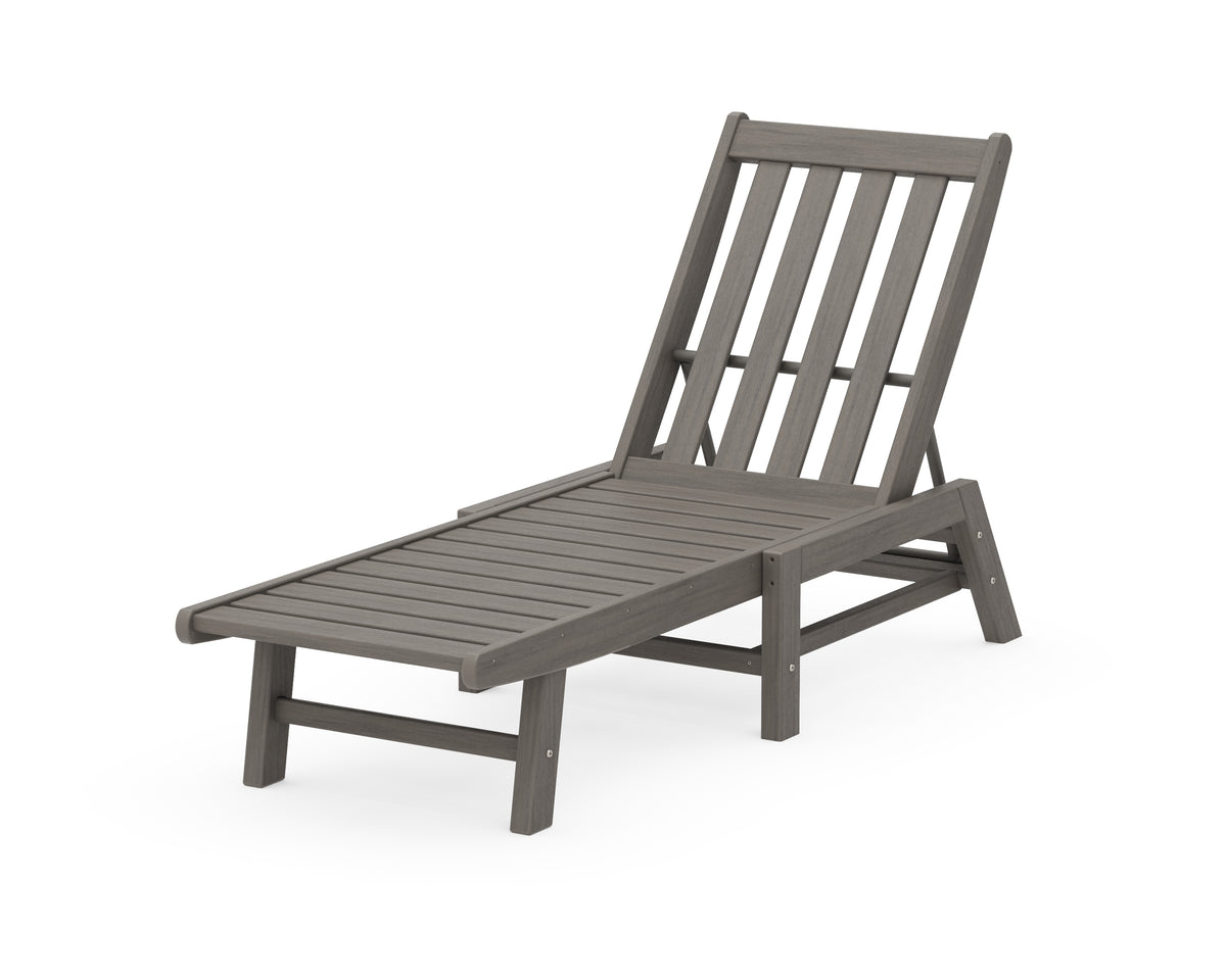 POLYWOOD Vineyard Chaise in Driftwood