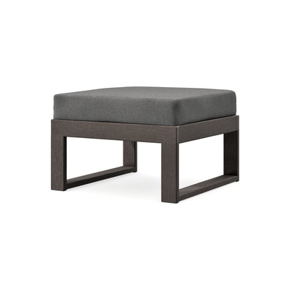 POLYWOOD Modular Ottoman - Modern in Vintage Coffee / Ash Charcoal