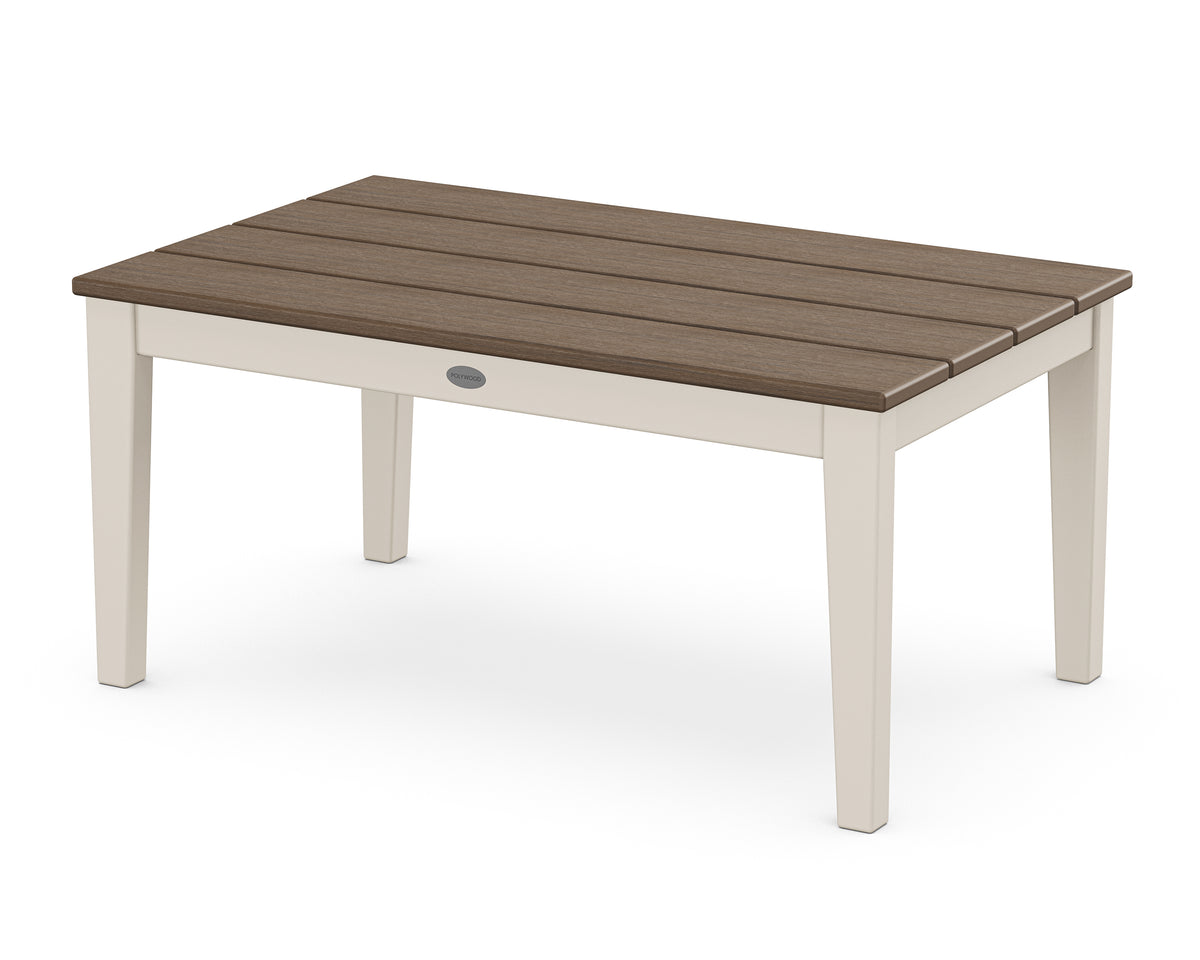 POLYWOOD Newport 22" x 36" Coffee Table in Sand / Kona