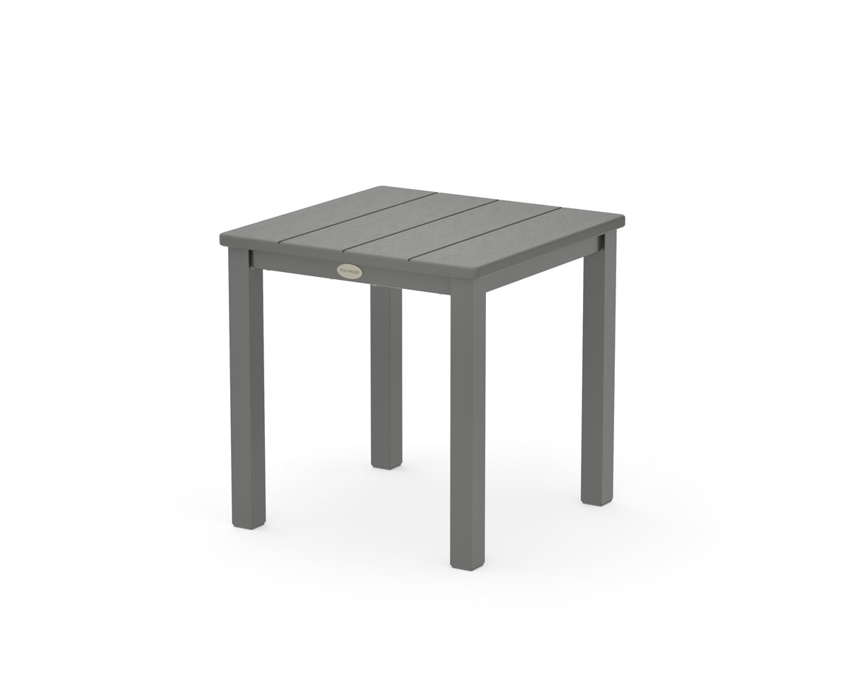 POLYWOOD Main Street 18" Side Table in Charcoal / Slate Grey