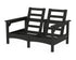 POLYWOOD Club Loveseat Frame in Black