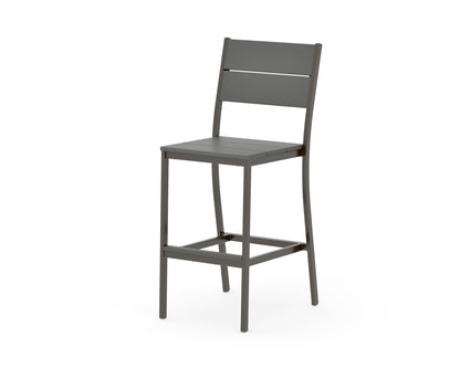 POLYWOOD Main Street Bar Side Chair in Bronze / Slate Grey