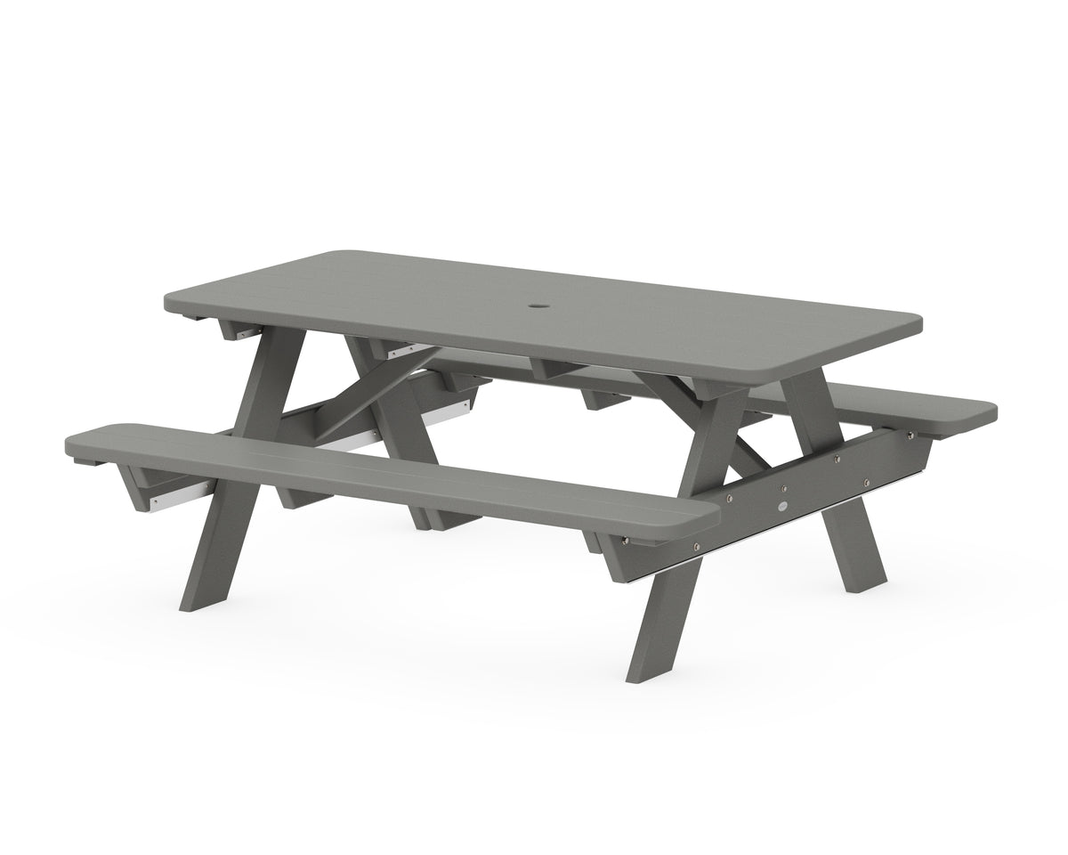POLYWOOD Park 72" Picnic Table in Slate Grey