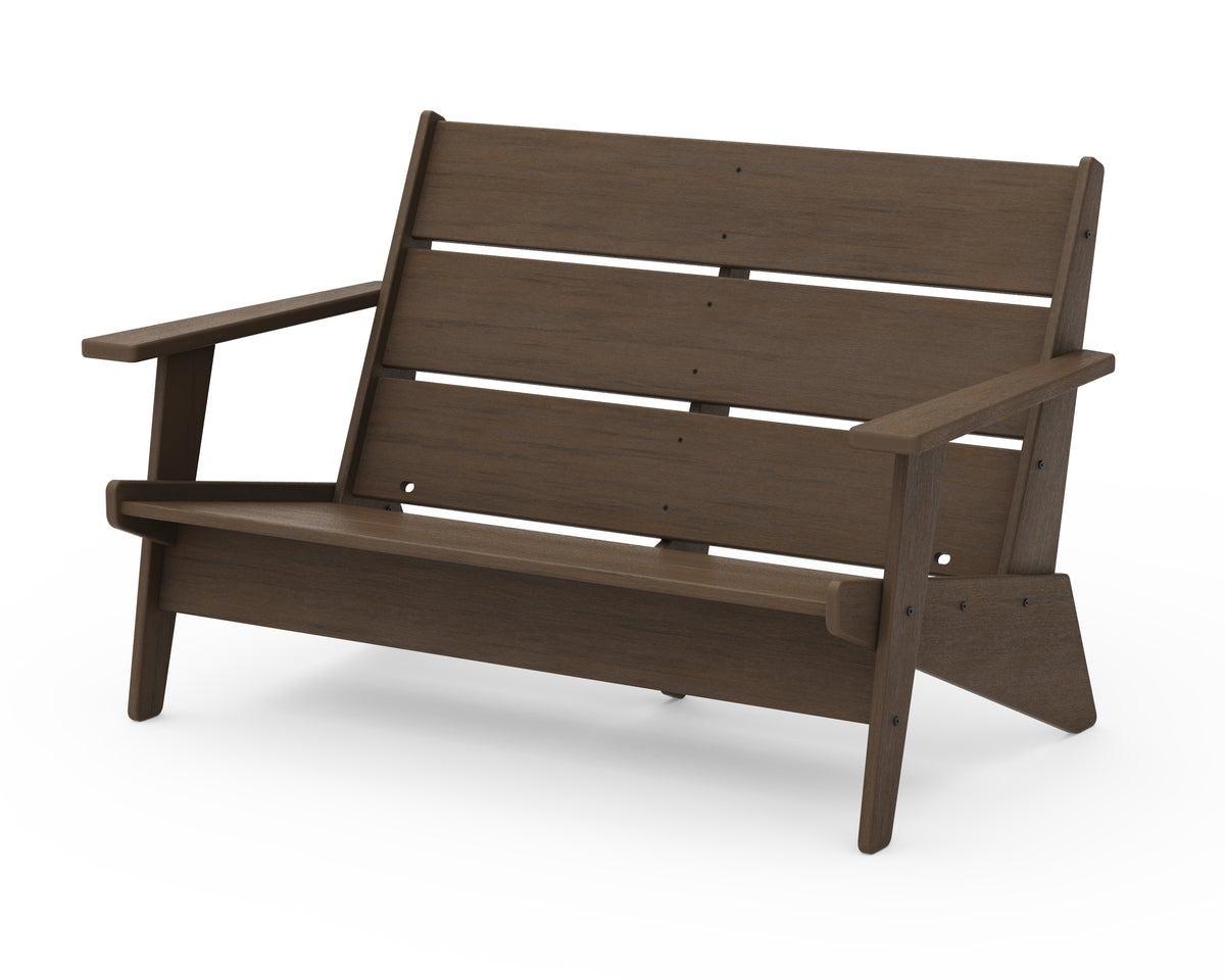 POLYWOOD Riviera Modern Lounge Loveseat Frame in Kona