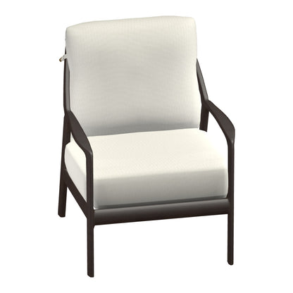 Castelle Berkeley Cushioned Lounge Chair in Antique Mahogany frame finish (3D render)