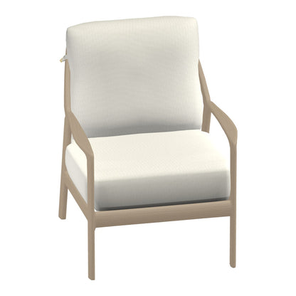 Castelle Berkeley Cushioned Lounge Chair in Brushed Oak frame finish (3D render)