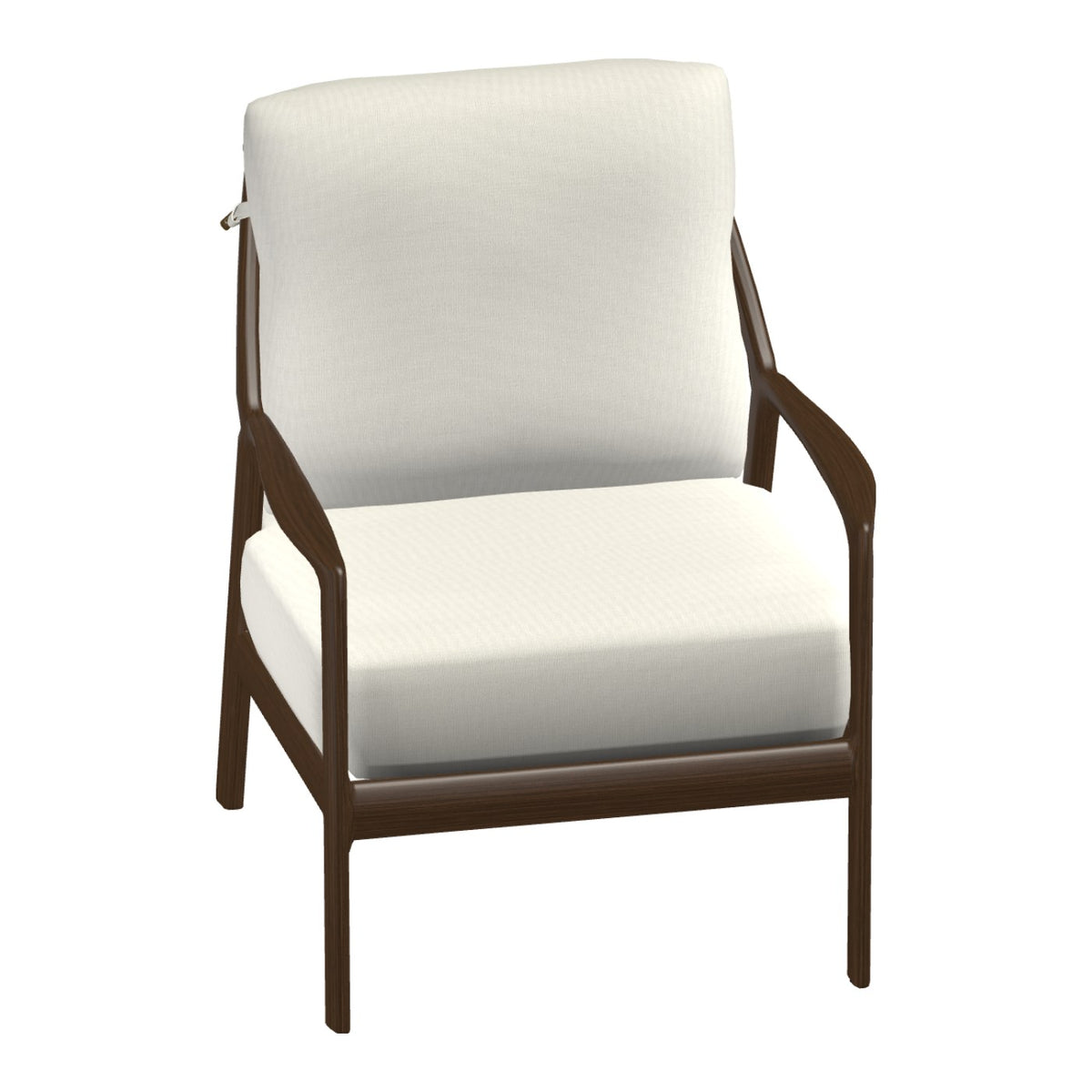 Castelle Berkeley Cushioned Lounge Chair in Brushed Pecan frame finish (3D render)