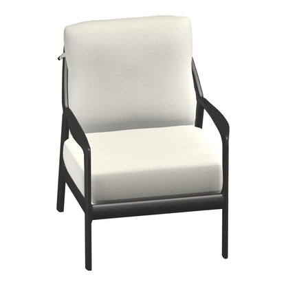 Castelle Berkeley Cushioned Lounge Chair in Cast Iron frame finish (3D render)