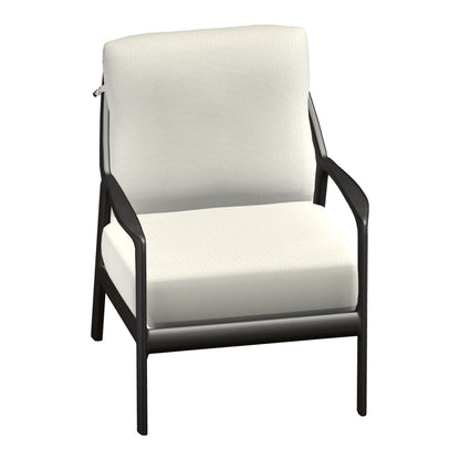 Castelle Berkeley Cushioned Lounge Chair in Dark Rum Gold frame finish (3D render)