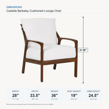 Castelle Berkeley Cushioned Lounge Chair dimensions