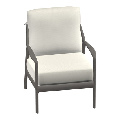 Castelle Berkeley Cushioned Lounge Chair in Matte Gunmetal frame finish (3D render)