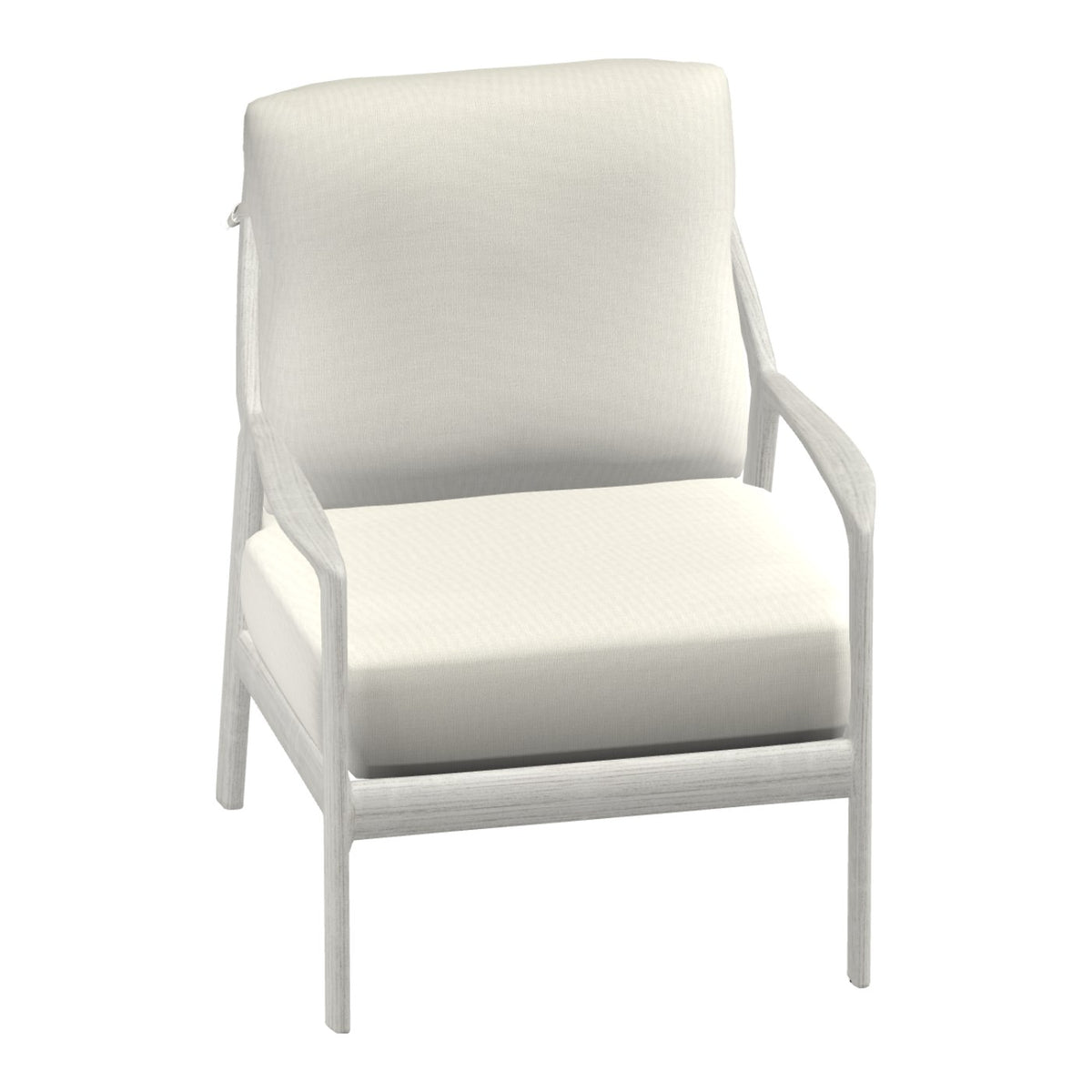 Castelle Berkeley Cushioned Lounge Chair in Restoration Ivory frame finish (3D render)