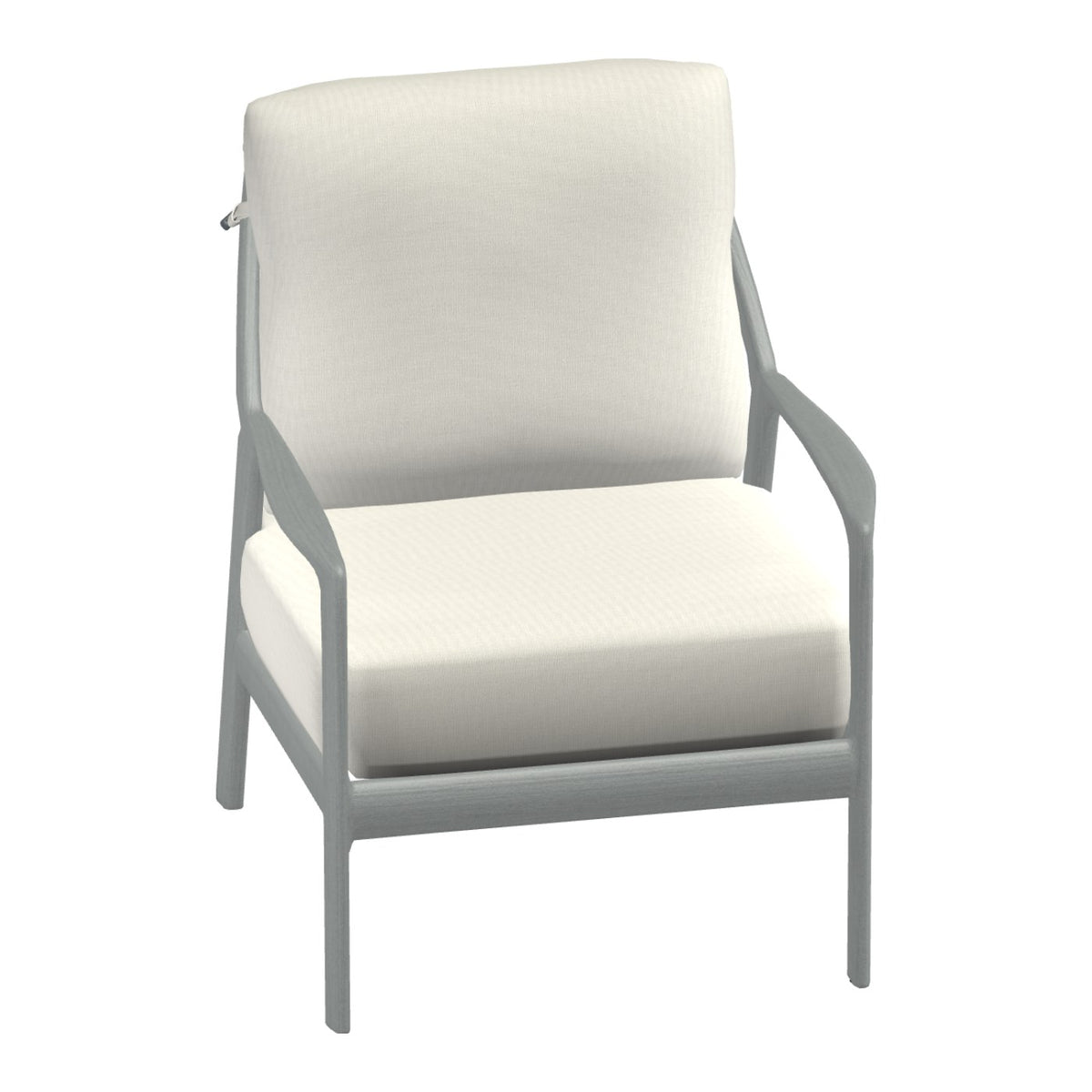 Castelle Berkeley Cushioned Lounge Chair in Weathered Ash frame finish (3D render)