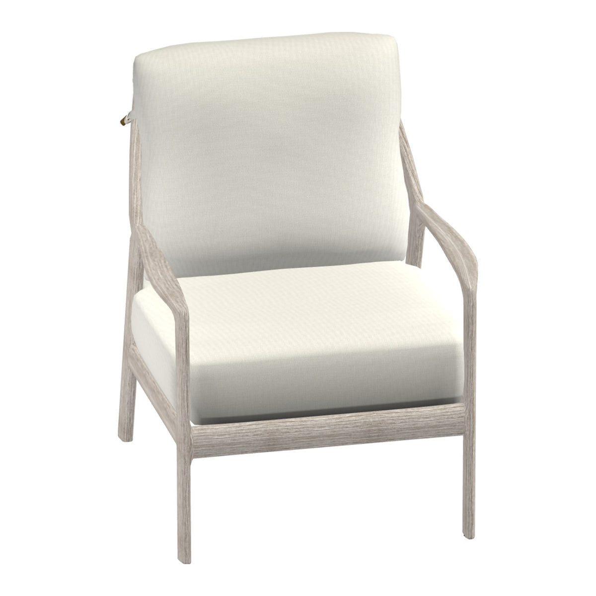 Castelle Berkeley Cushioned Lounge Chair in Weathered Gray frame finish (3D render)