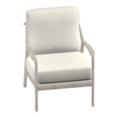 Castelle Berkeley Cushioned Lounge Chair in Weathered Gray frame finish (3D render)