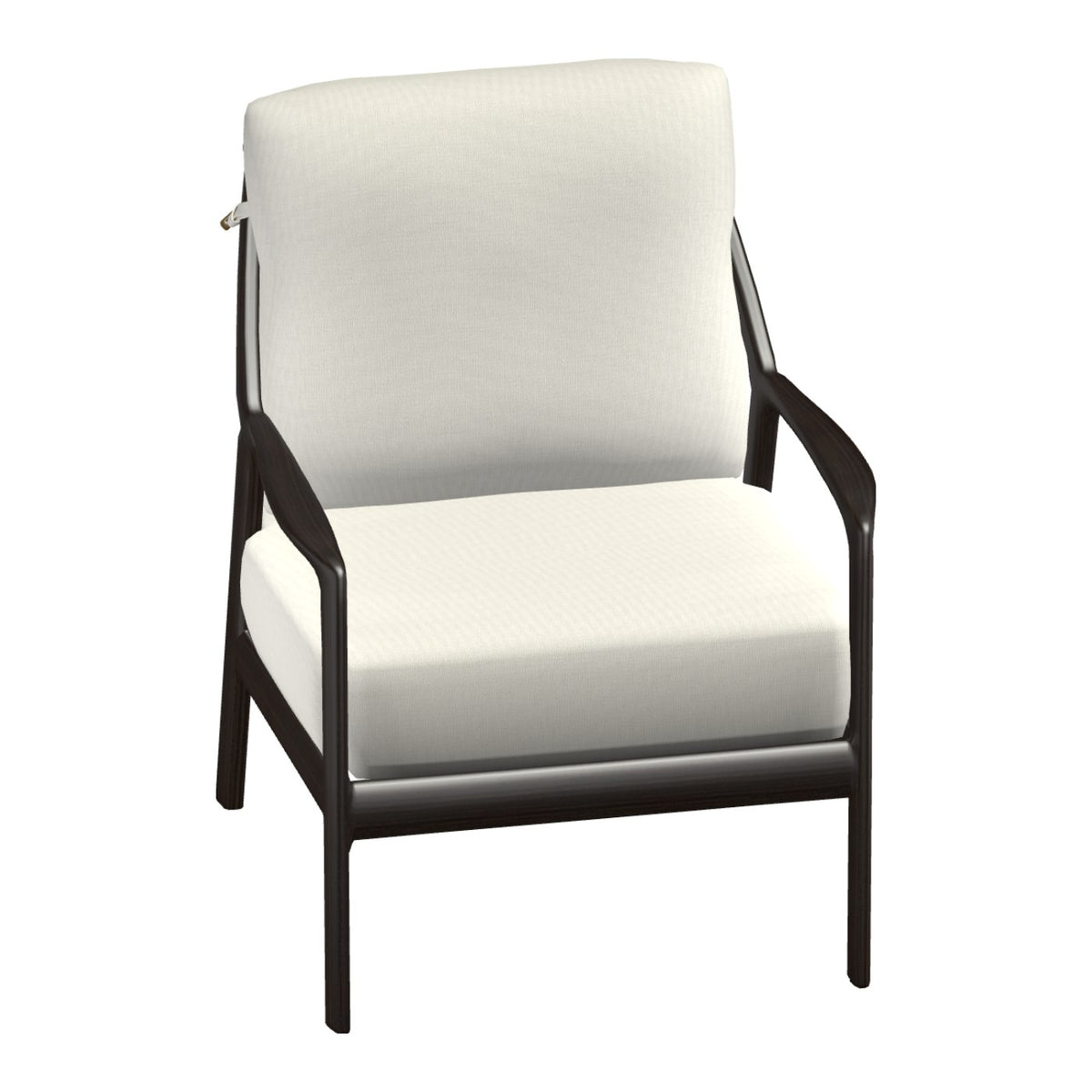 Castelle Berkeley Cushioned Lounge Chair in Weathered Mahogany frame finish (3D render)