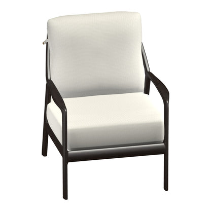 Castelle Berkeley Cushioned Lounge Chair in Weathered Mahogany frame finish (3D render)