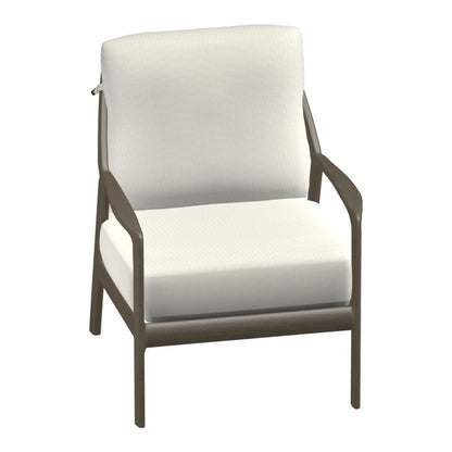 Castelle Berkeley Cushioned Lounge Chair in Weathered Wood frame finish (3D render)