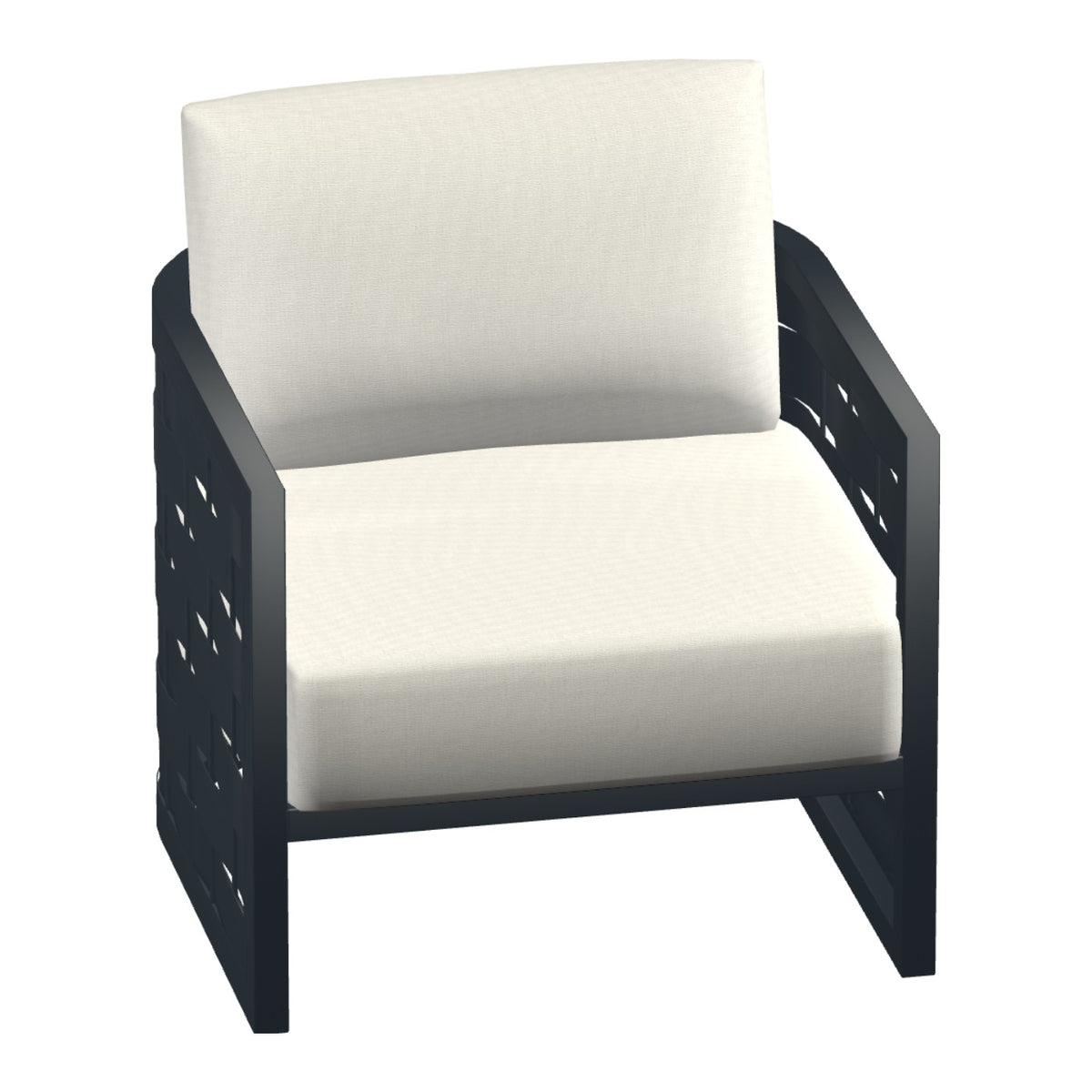 Castelle Biscayne Cushioned Lounge Chair in Cobalt frame finish (3D render)