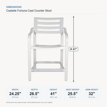 Castelle Fortuna Cast Counter Stool dimensions