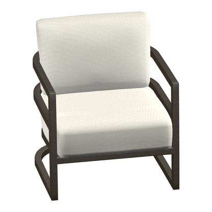 Castelle Gala Cushioned Lounge Chair in Antique Black Walnut frame finish (3D render)