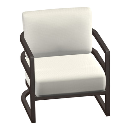 Castelle Gala Cushioned Lounge Chair in Antique Mahogany frame finish (3D render)