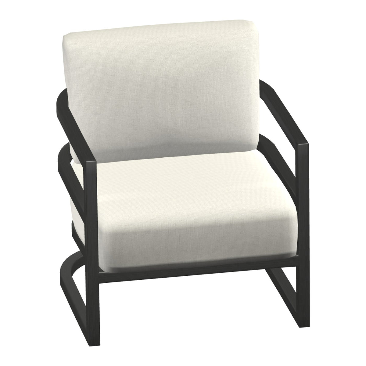 Castelle Gala Cushioned Lounge Chair in Cast Iron frame finish (3D render)