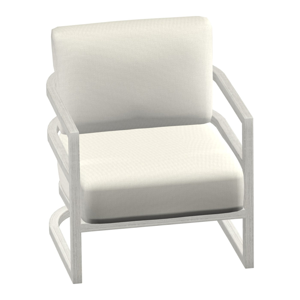 Castelle Gala Cushioned Lounge Chair in Restoration Ivory frame finish (3D render)