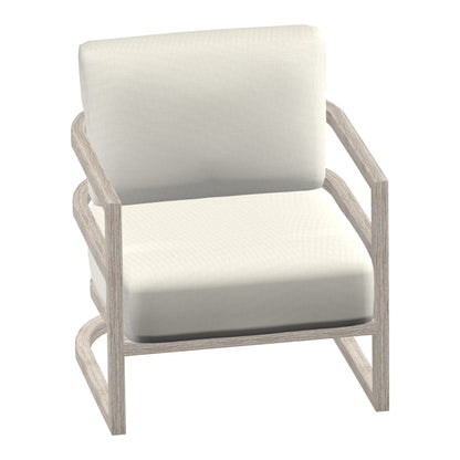 Castelle Gala Cushioned Lounge Chair in Weathered Gray frame finish (3D render)