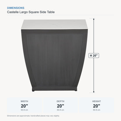 Castelle Largo Square Side Table dimensions