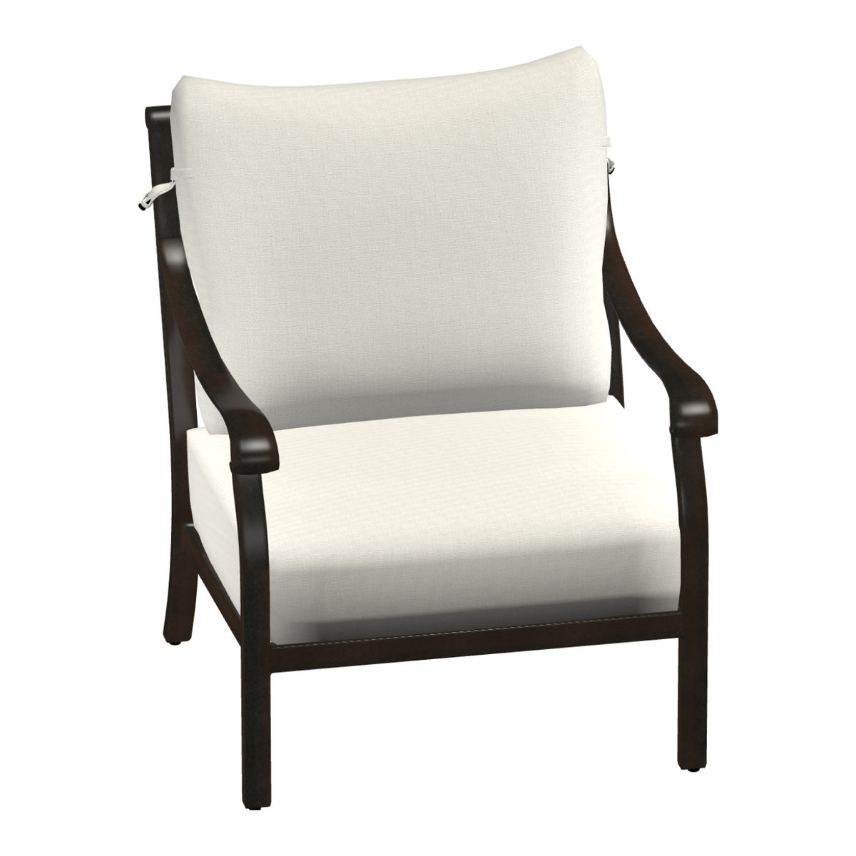 Castelle Madrid Cushioned Lounge Chair in Antique Auburn frame finish (3D render)