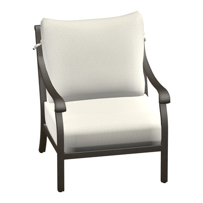Castelle Madrid Cushioned Lounge Chair in Antique Black Walnut frame finish (3D render)