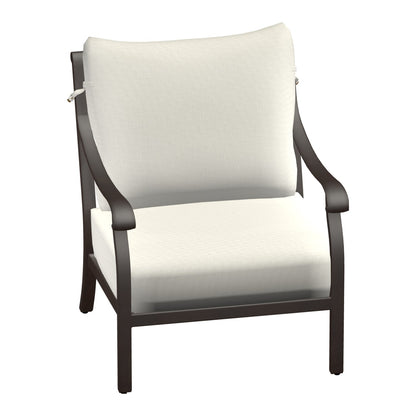 Castelle Madrid Cushioned Lounge Chair in Antique Mahogany frame finish (3D render)