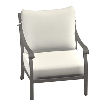 Castelle Madrid Cushioned Lounge Chair in Matte Gunmetal frame finish (3D render)