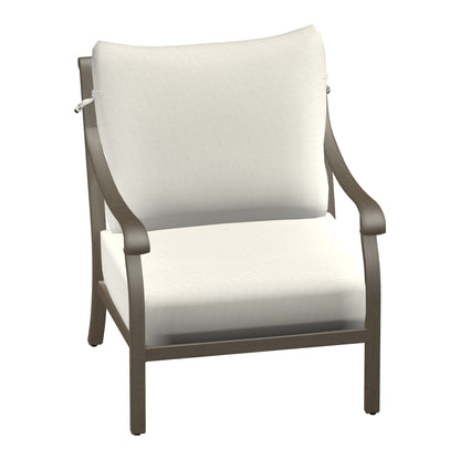 Castelle Madrid Cushioned Lounge Chair in Weathered Wood frame finish (3D render)