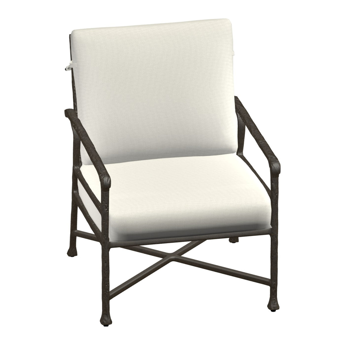 Castelle Marquis Cushioned Lounge Chair in Antique Black Walnut frame finish (3D render)