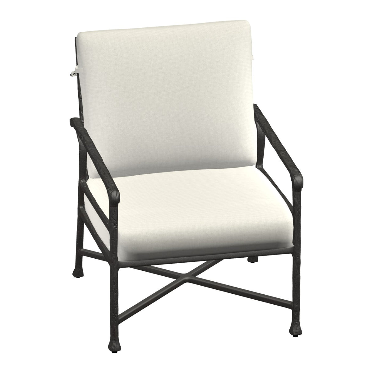 Castelle Marquis Cushioned Lounge Chair in Antique Dark Rum frame finish (3D render)