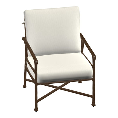 Castelle Marquis Cushioned Lounge Chair in Brushed Pecan frame finish (3D render)