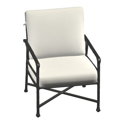 Castelle Marquis Cushioned Lounge Chair in Cast Iron frame finish (3D render)