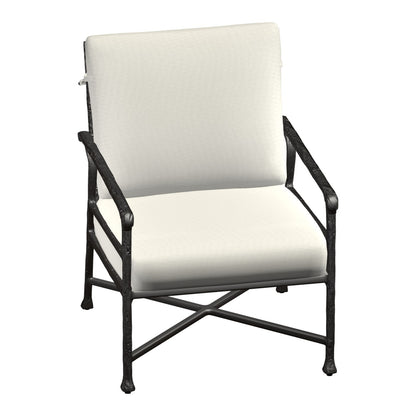 Castelle Marquis Cushioned Lounge Chair in Dark Rum Gold frame finish (3D render)