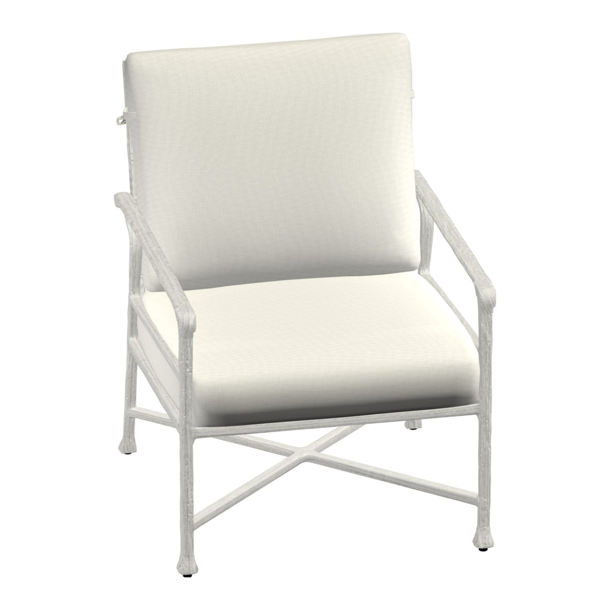 Castelle Marquis Cushioned Lounge Chair in Restoration Ivory frame finish (3D render)