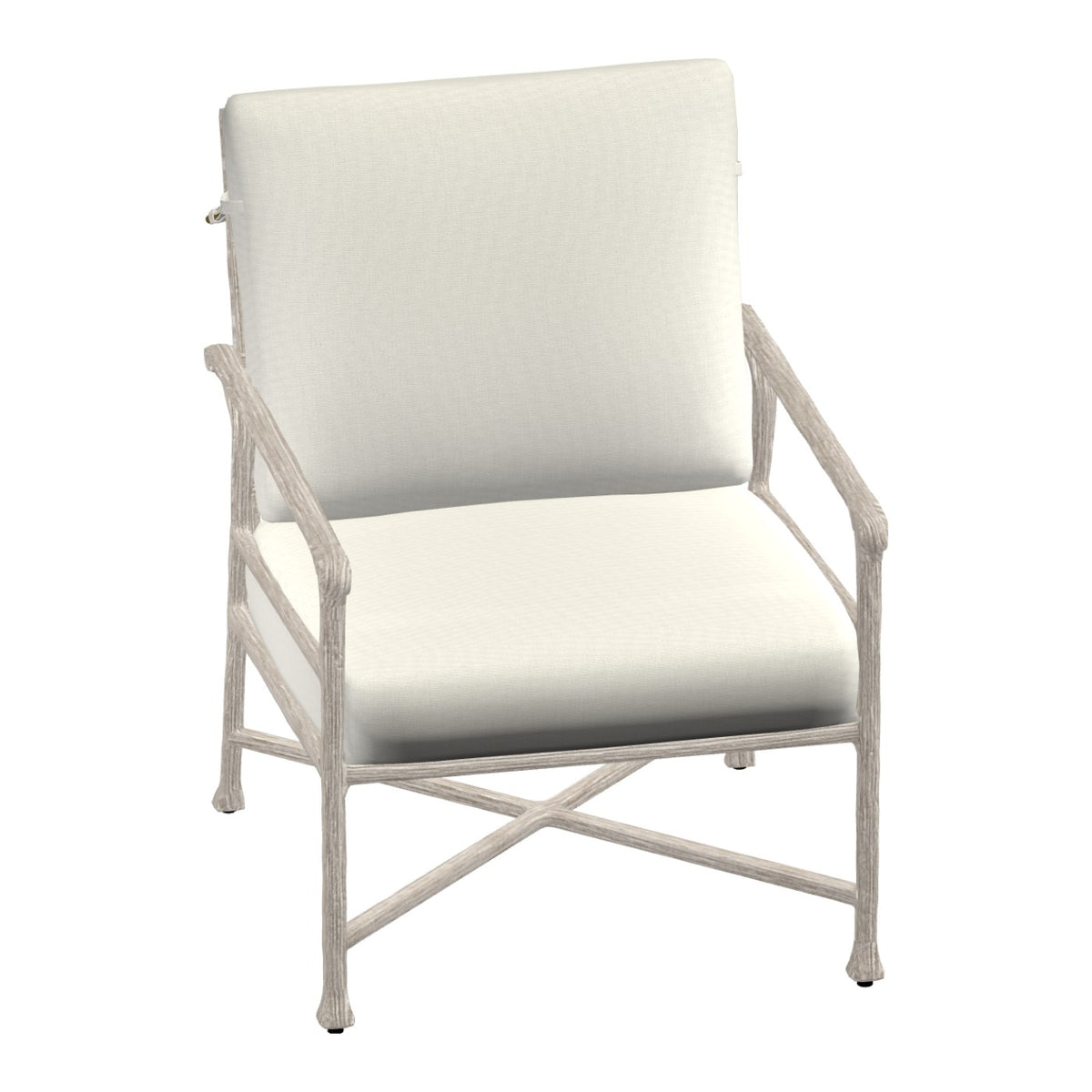 Castelle Marquis Cushioned Lounge Chair in Weathered Gray frame finish (3D render)
